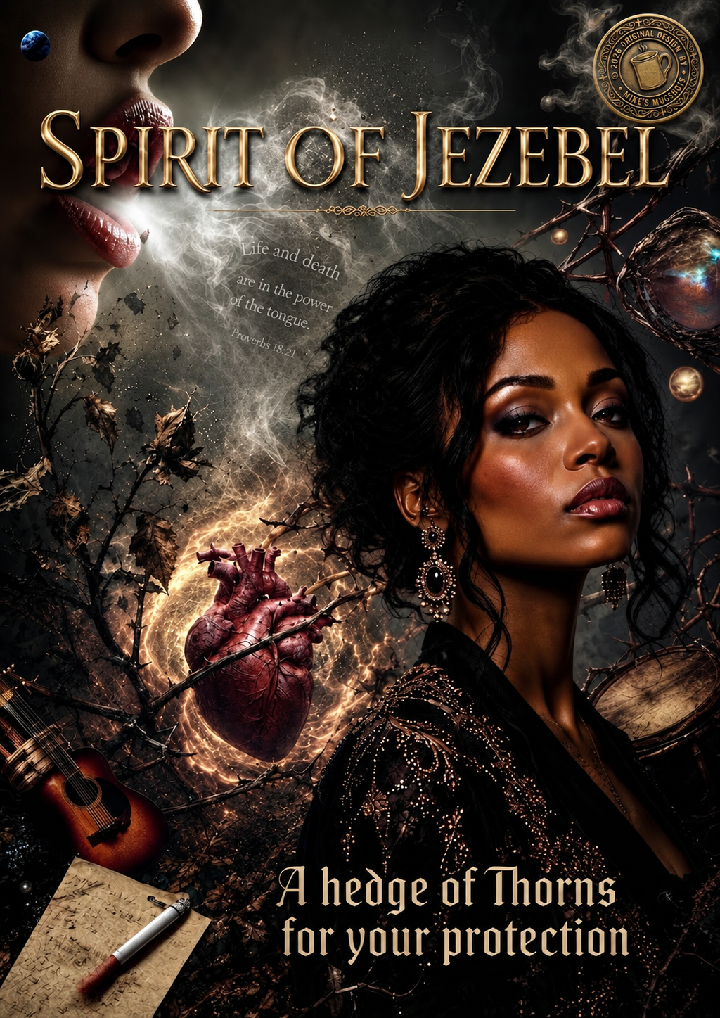 Spirit of Jezebel T-Shirt design with African-American woman